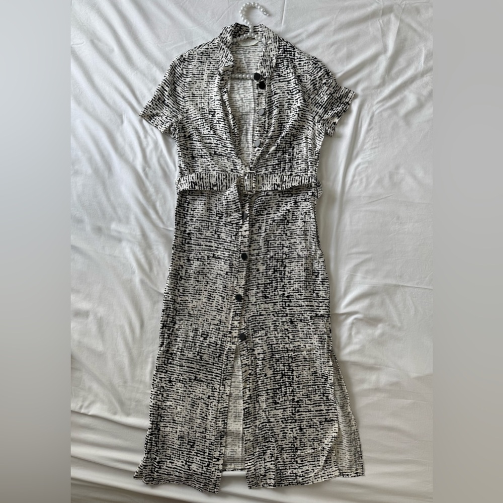 Primark Black and White Midi Dress